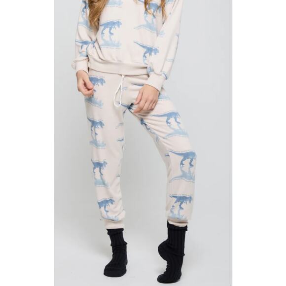 ATF All Time Favorite Cozy Joggers in Dinosaur Print S - Picture 1 of 5